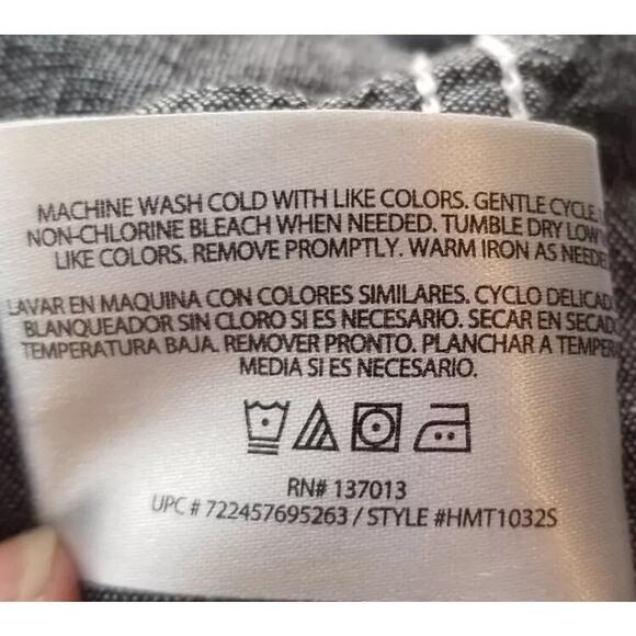 Woolrich Shirt Mens Large Gray Short Sleeve Button Up Flap Pocket 90s Skuc106 - Picture 5 of 5